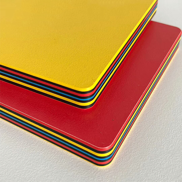 Color core compact laminate board